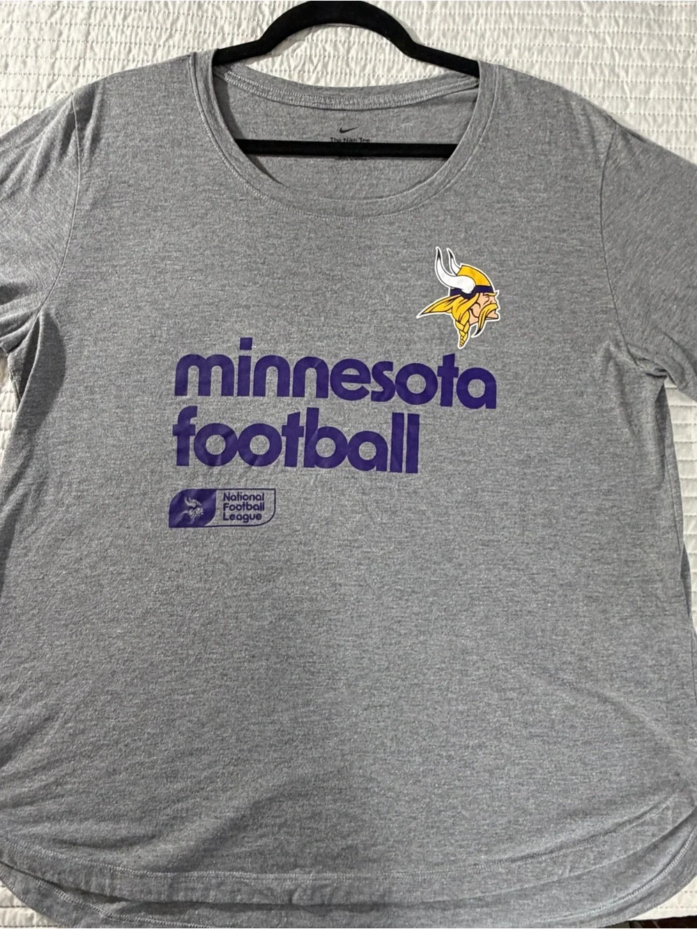 Nike Minnesota Vikings NFL Football Gray T-Shirt XL